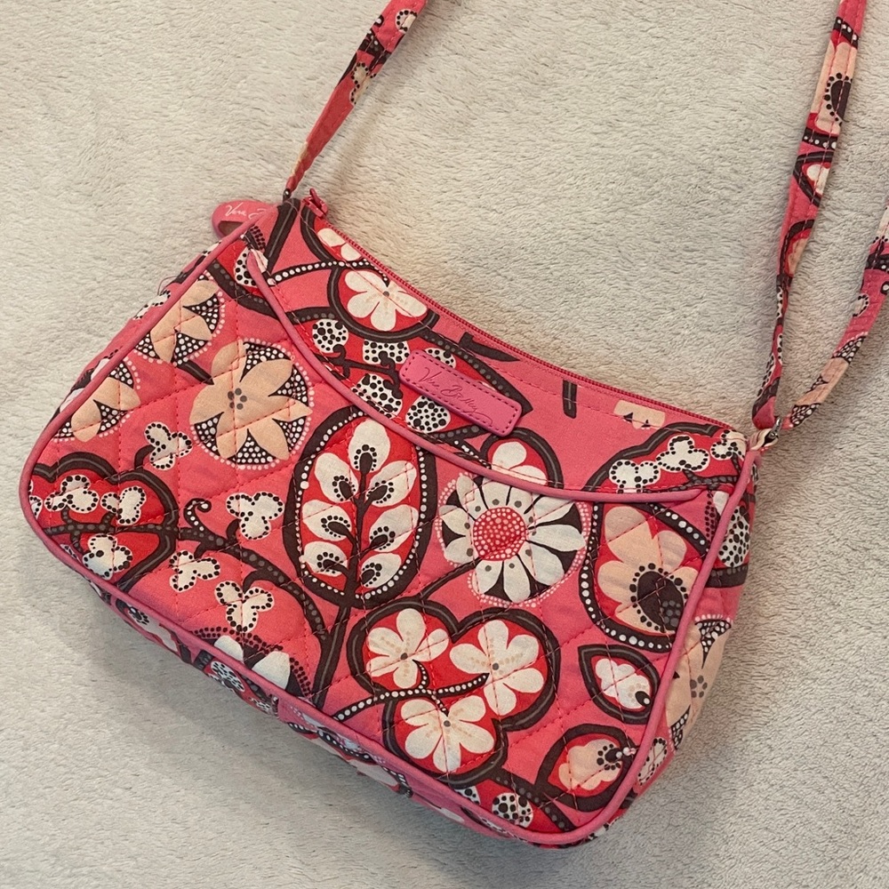 Pink Floral Vera Bradley Crossbody Purse
